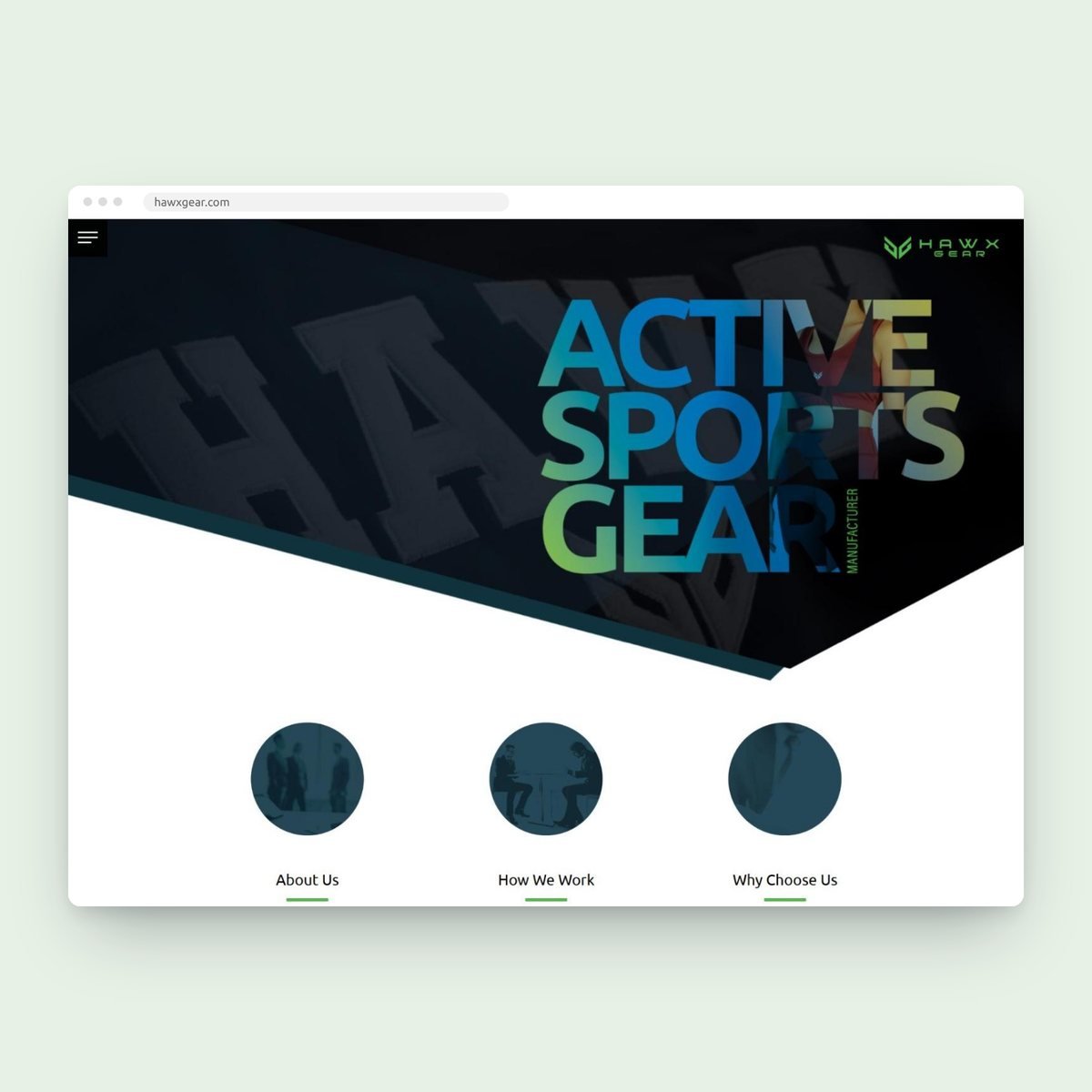 Hawx Gear website designed by Lushah Digital