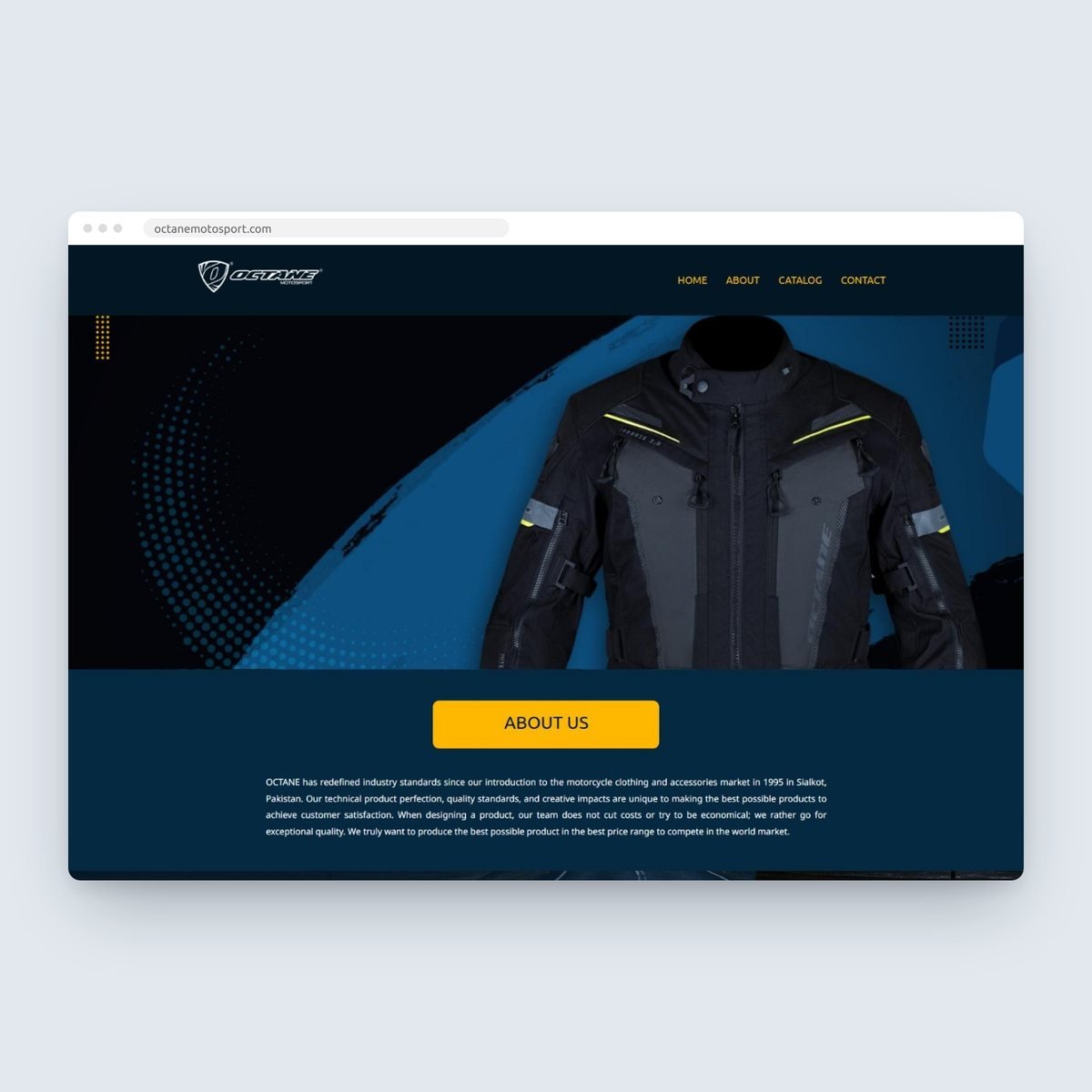 Octane Motosport WordPress website designed by Lushah Digital