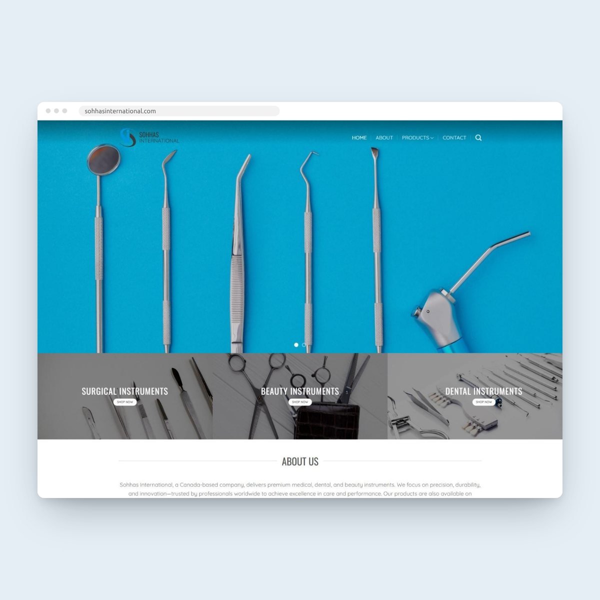 Sohhas International website designed by Lushah Digital